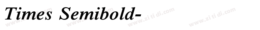 Times Semibold字体转换